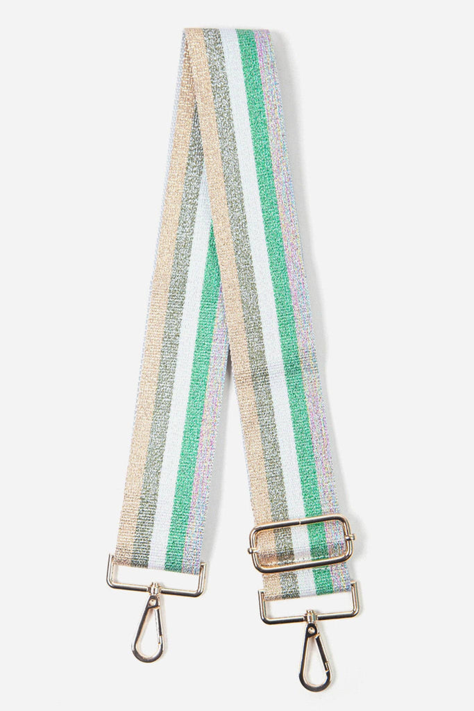 Sarta - Metallic Pastel Lurex Stripe Bag Strap
