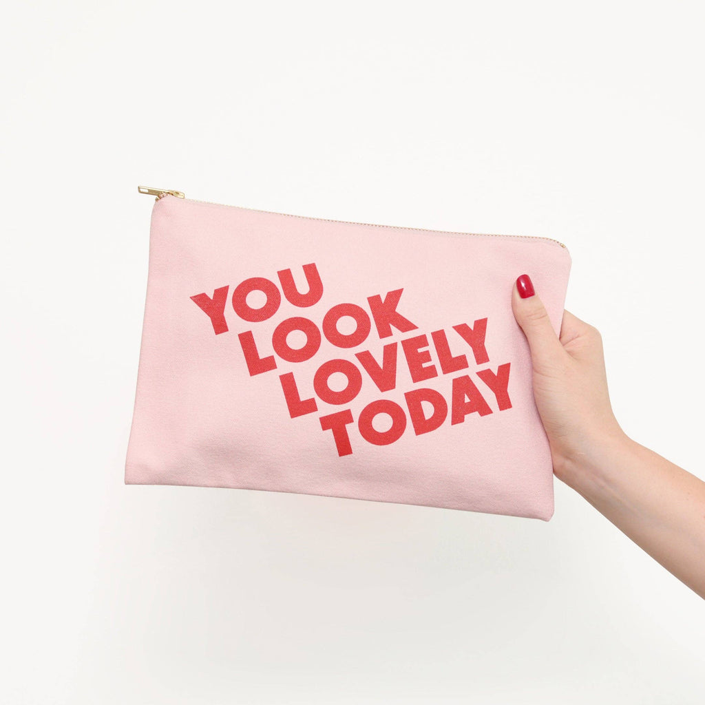 Alphabet Bags - You Look Lovely Today - Blush Pink Pouch