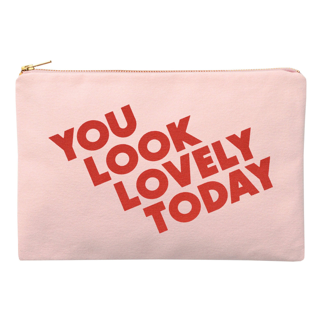 Alphabet Bags - You Look Lovely Today - Blush Pink Pouch