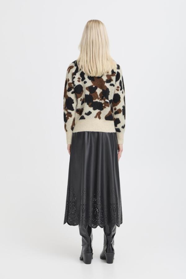 b young Cow Print Jumper Multi