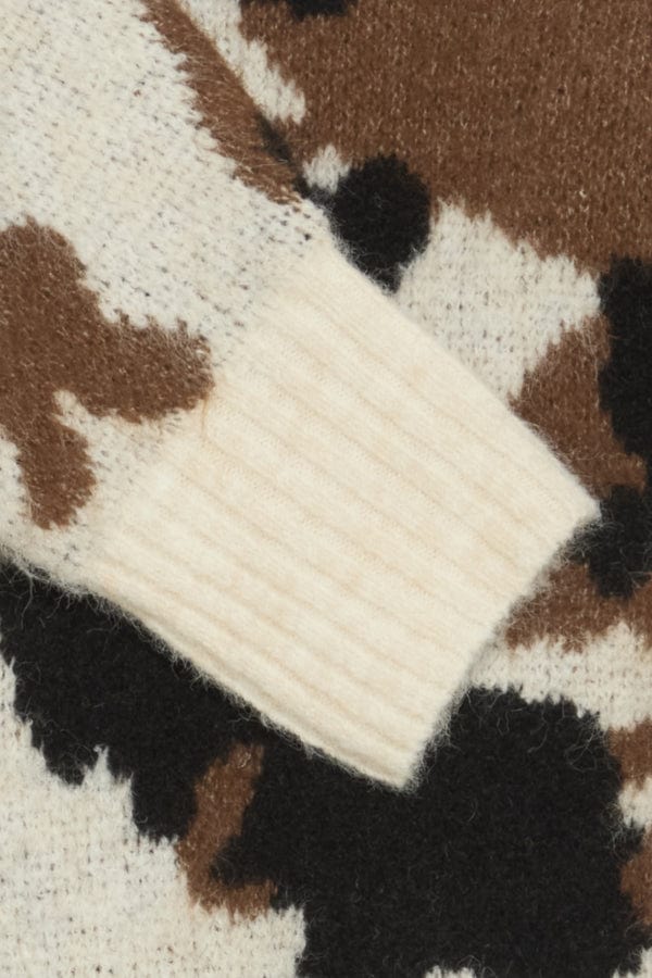 b young Cow Print Jumper Multi