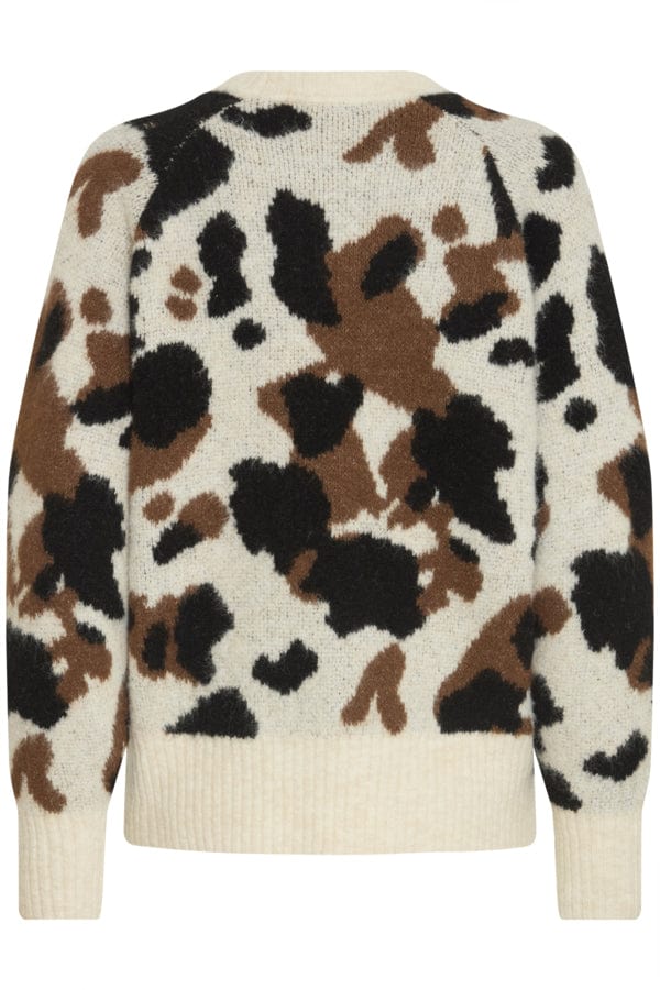 b young Cow Print Jumper Multi