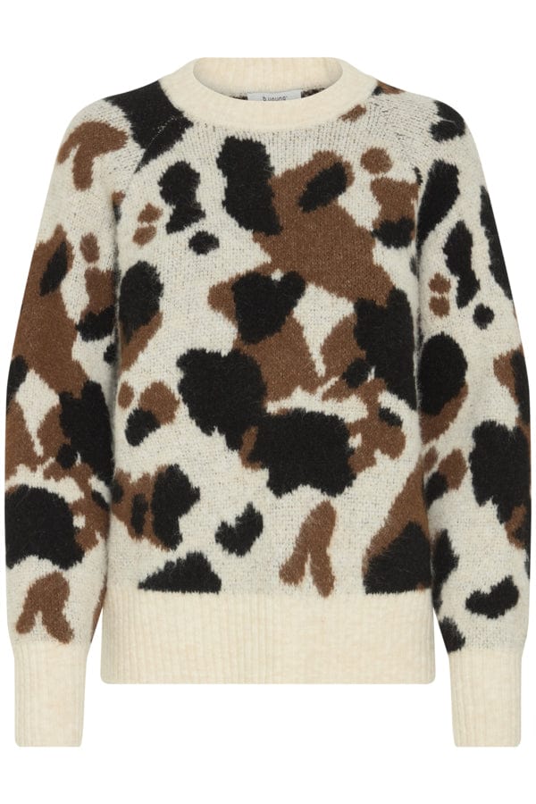 b young Cow Print Jumper Multi