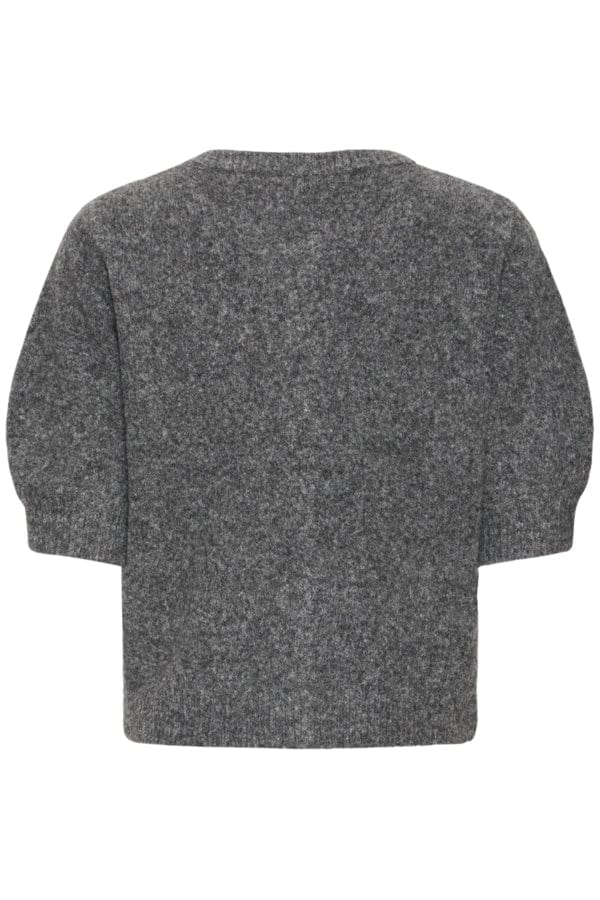 b young Short Sleeved Cardigan Dark Grey
