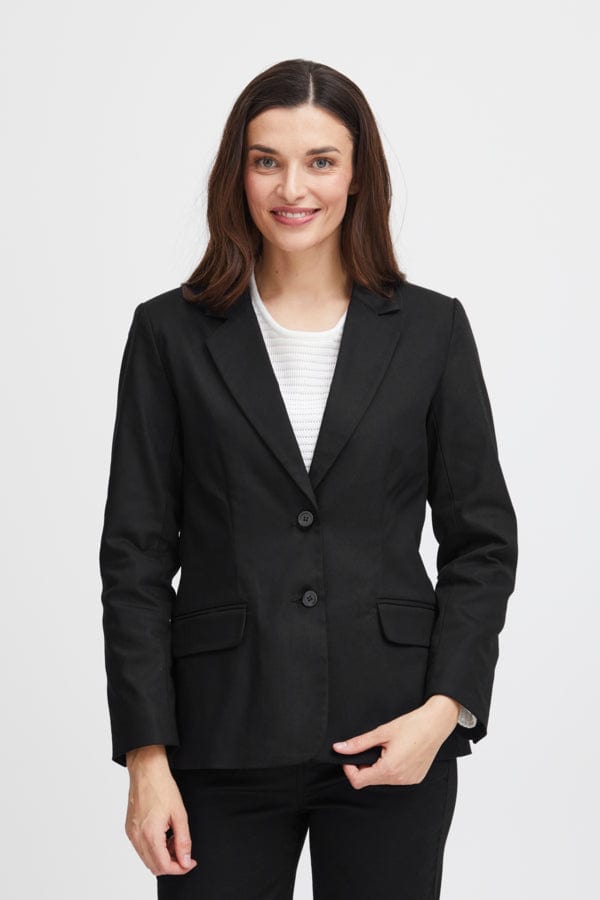Copy of Fransa Quilted Jacket Black