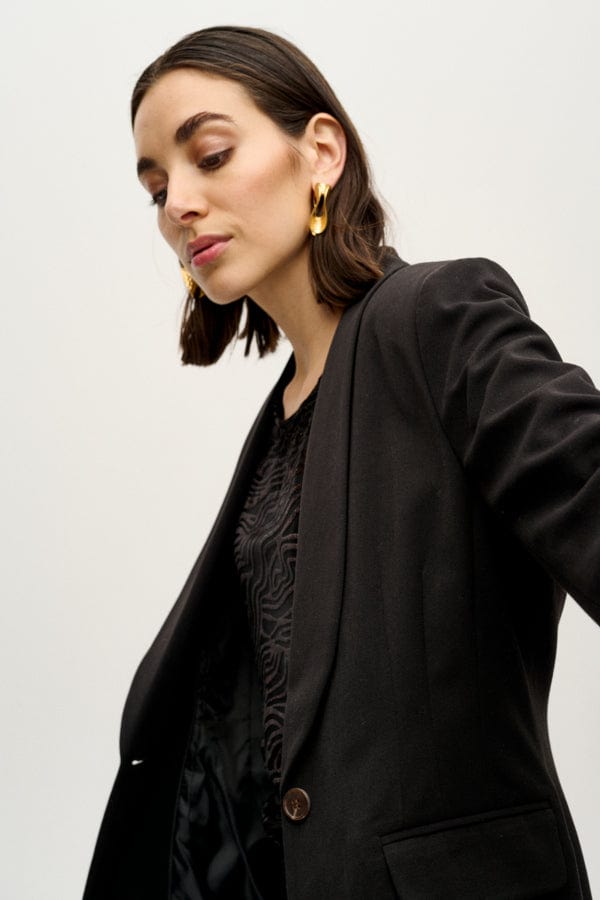 Copy of Fransa Quilted Jacket Black