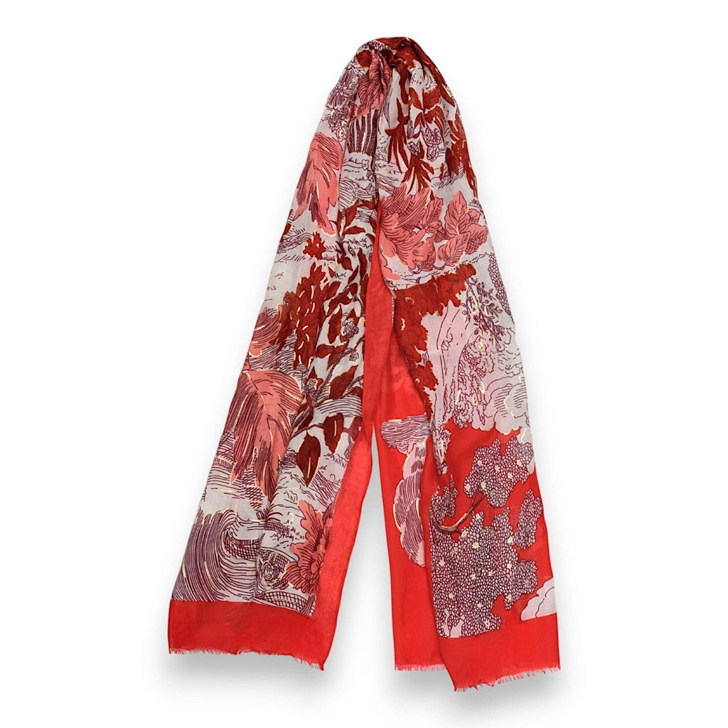 Cotton Blend Print Scarf Various