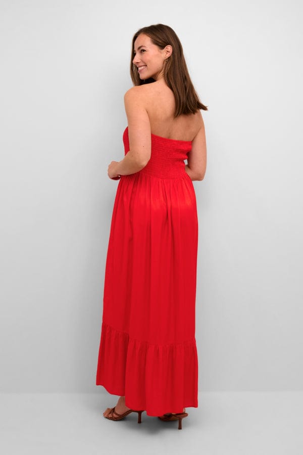 Culture Bandeau Maxi Dress Red