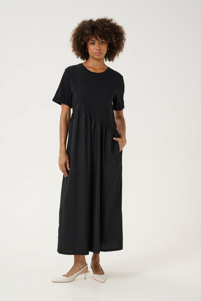 Culture Cotton Midi Dress Black
