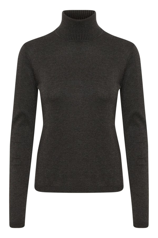 Culture Roll Neck Fine Jumper Dark Grey
