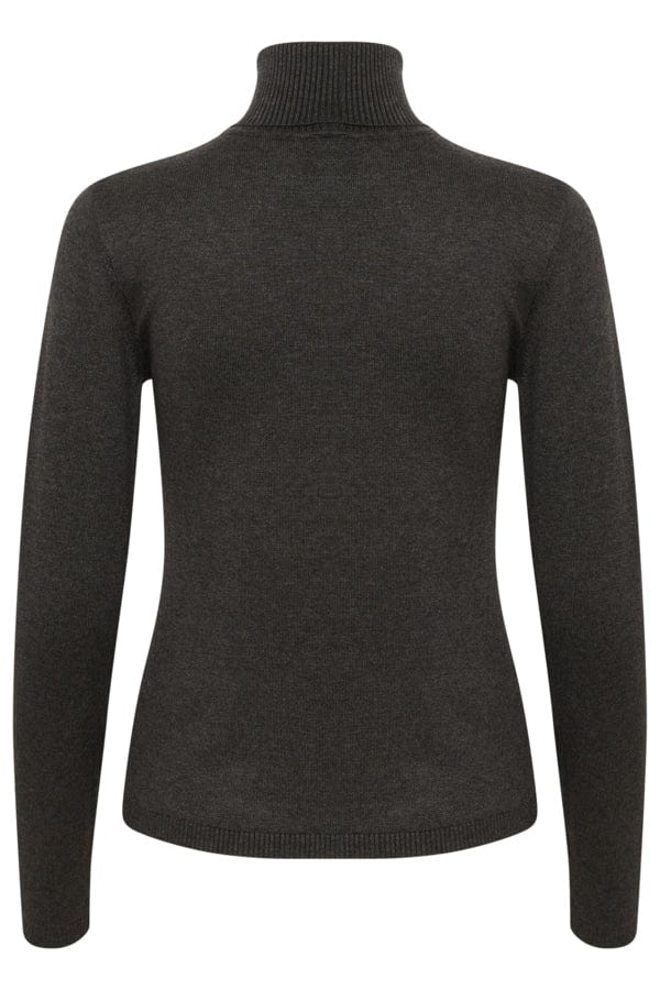 Culture Roll Neck Fine Jumper Dark Grey