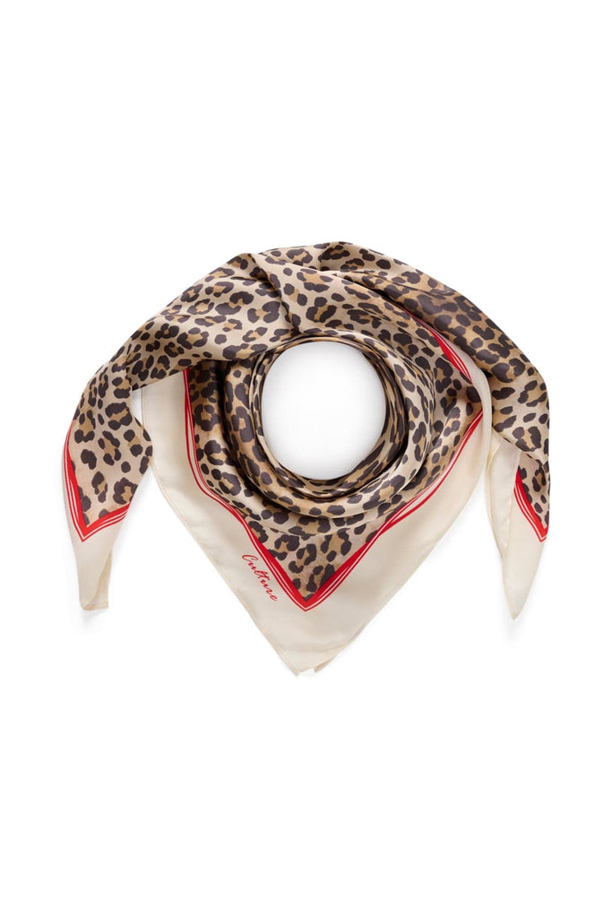 Culture Square Neck Scarf Various Prints Leopard