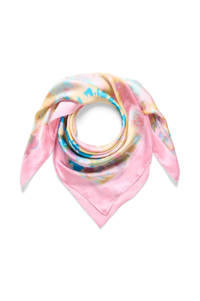 Culture Square Neck Scarf Various Prints Pink Floral