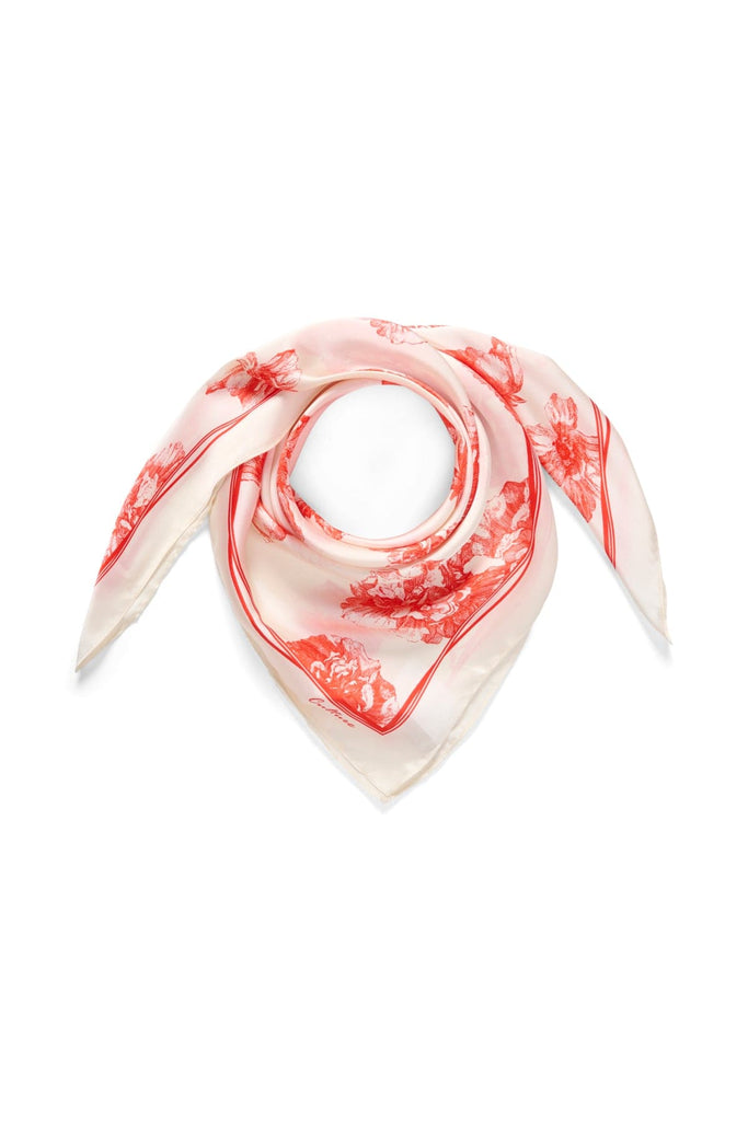 Culture Square Neck Scarf Various Prints Red floral