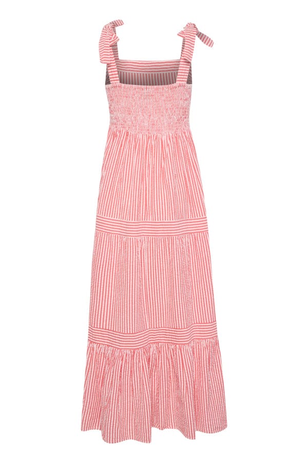 Culture Stripe Cotton Maxi Dress Red White