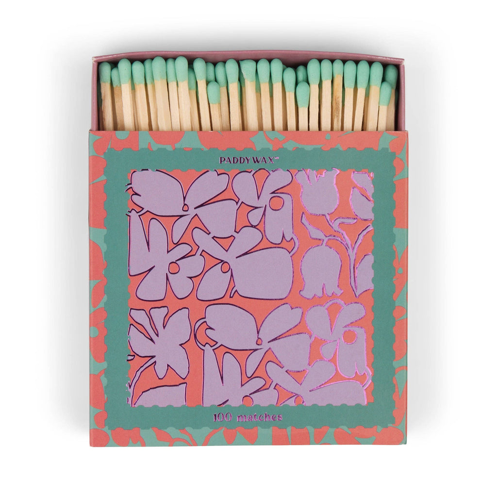 Designworks Collective - Paddywax Jumbo Boxed Matches - Abstract Floral