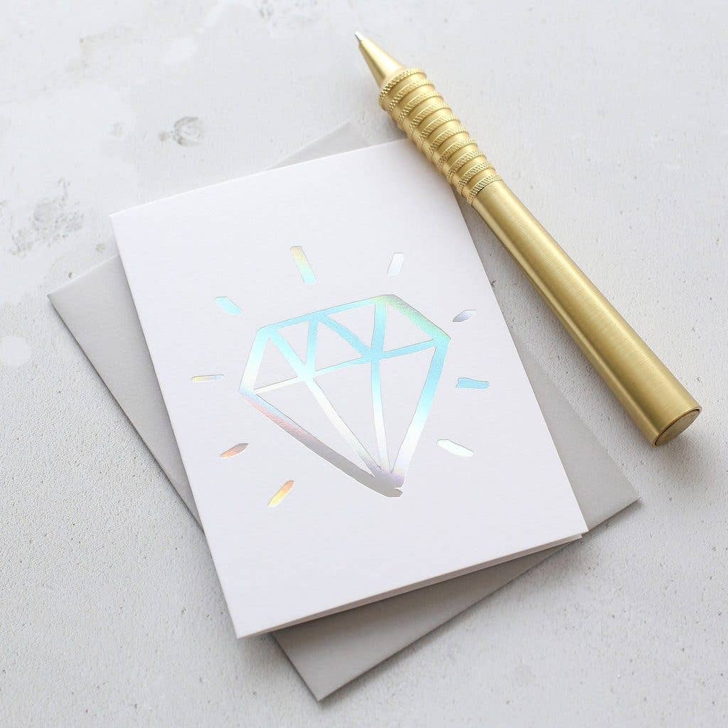 Diamond Small Card - Engagement Foil Card 90 x 120 mm