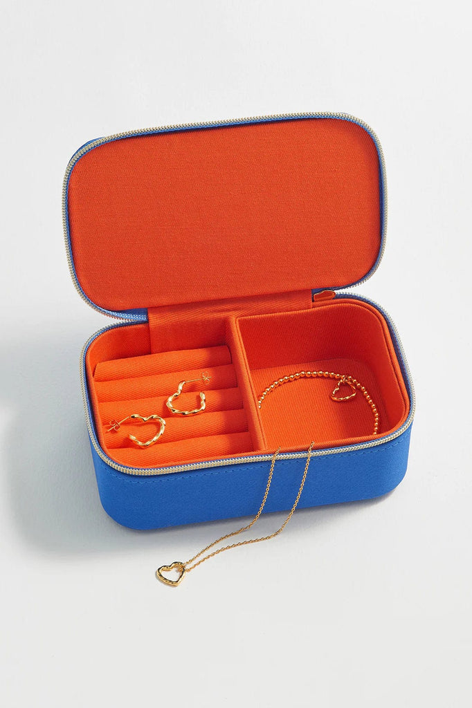 Estella Bartlett Satin Mini Jewellery Box Bright Blue