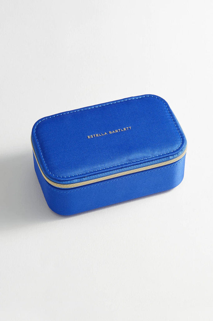 Estella Bartlett Satin Mini Jewellery Box Bright Blue