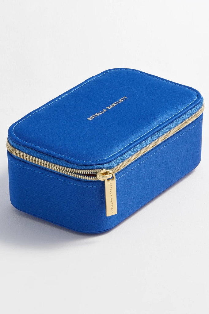 Estella Bartlett Satin Mini Jewellery Box Bright Blue