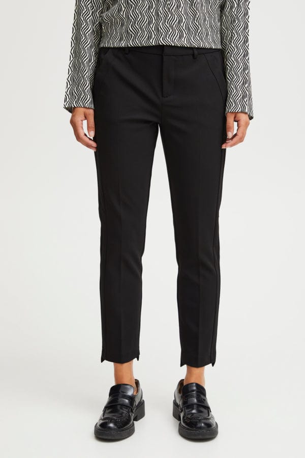 Fransa Black Tailored Trousers Black