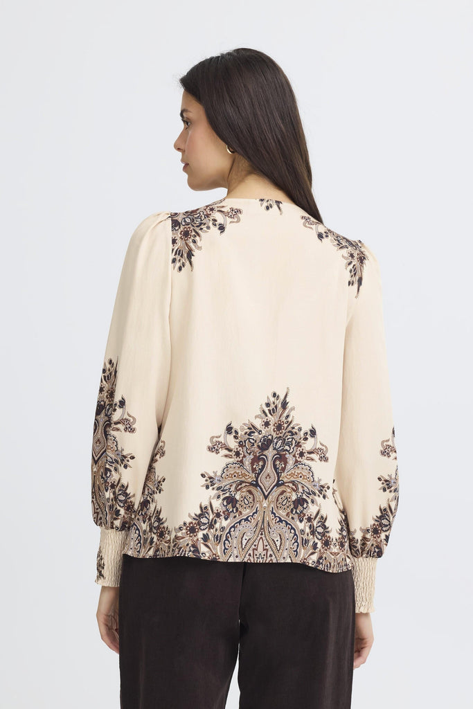 Fransa Blouse Ivory Multi