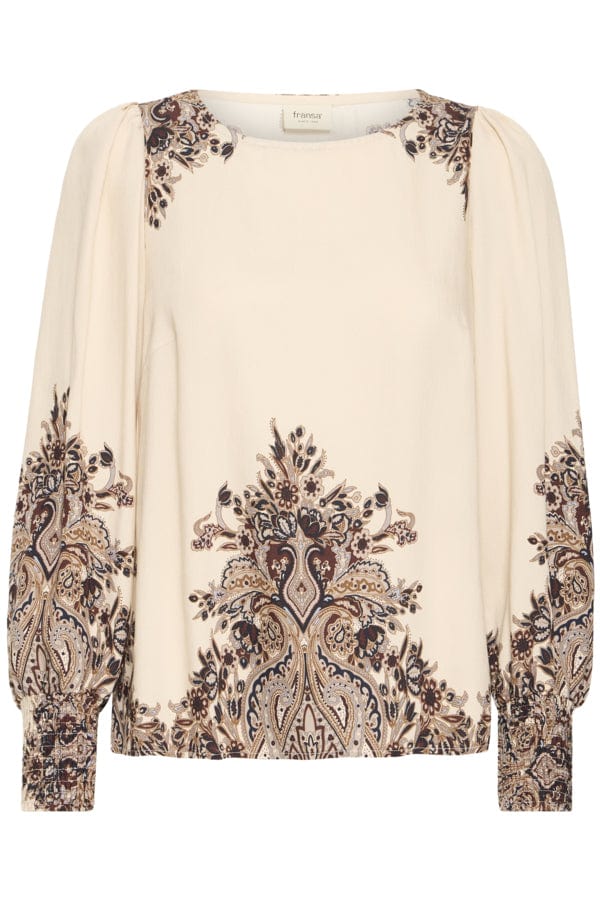 Fransa Blouse Ivory Multi