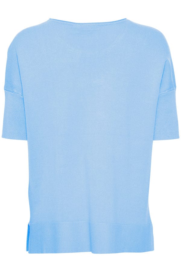 Fransa Boxy Fine Knit Pale Blue