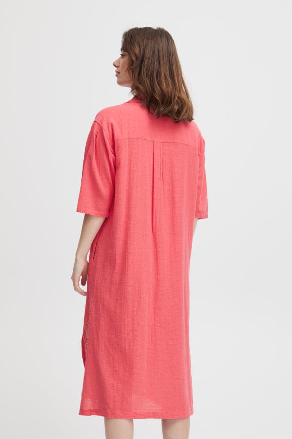 Fransa Cotton Blend Dress Geranium