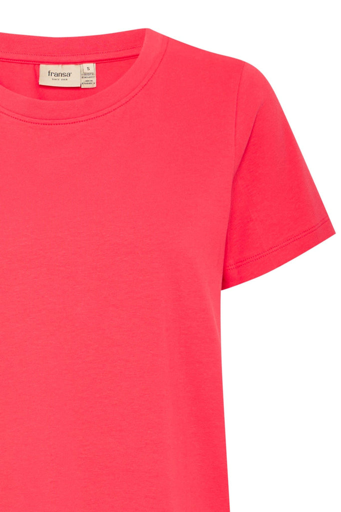 Fransa Cotton T Shirt Teaberry