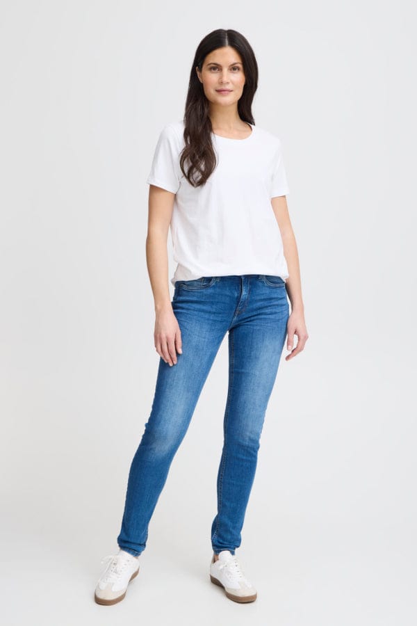 Fransa Cotton T-Shirt White