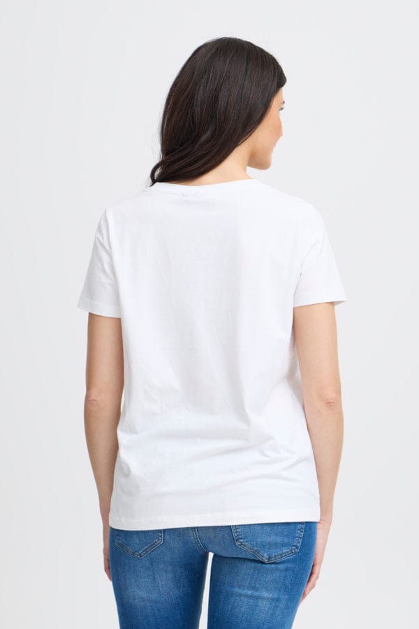 Fransa Cotton T-Shirt White
