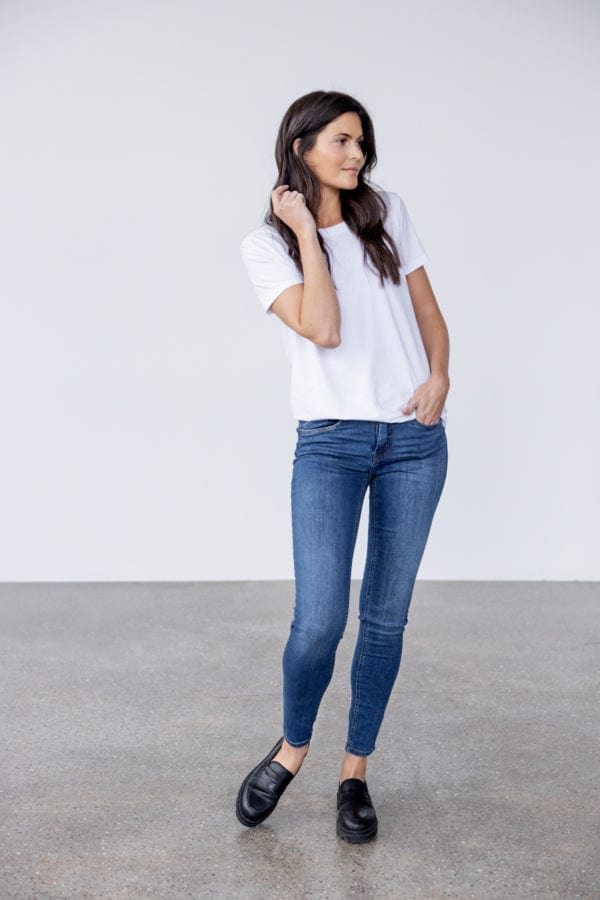Fransa Cotton T-Shirt White