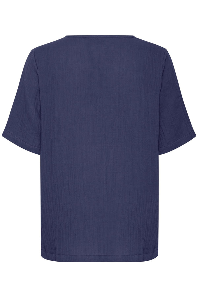 Fransa Cotton Top Navy
