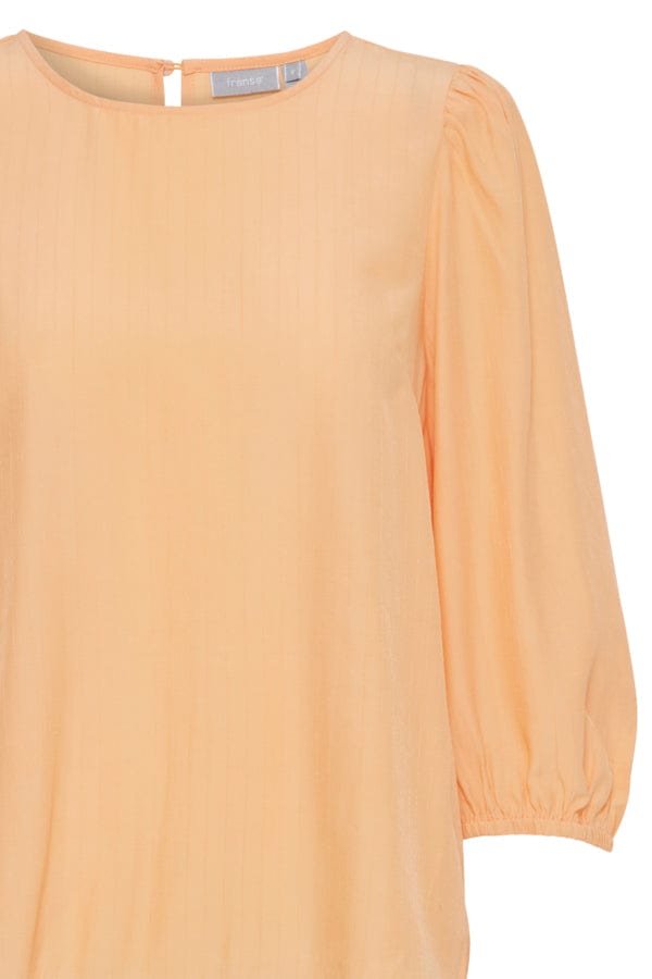 Fransa Cropped Sleeve Blouse Apricot