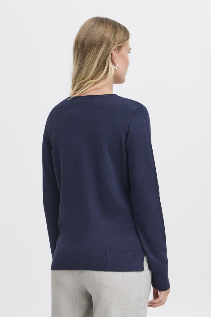 Fransa Fine Knit Jumper Navy