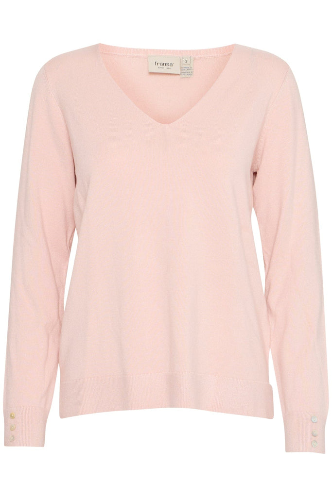 Fransa Fine Knit Jumper Pale Pink