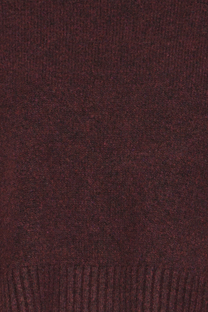 Fransa High Neck Boxy Jumper Plum