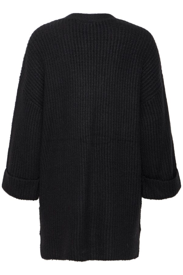 Fransa Long Cardigan Black