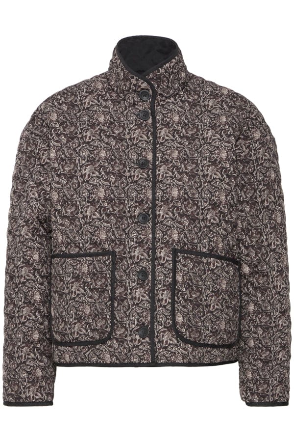 Fransa Quilted Jacket Floral Multi