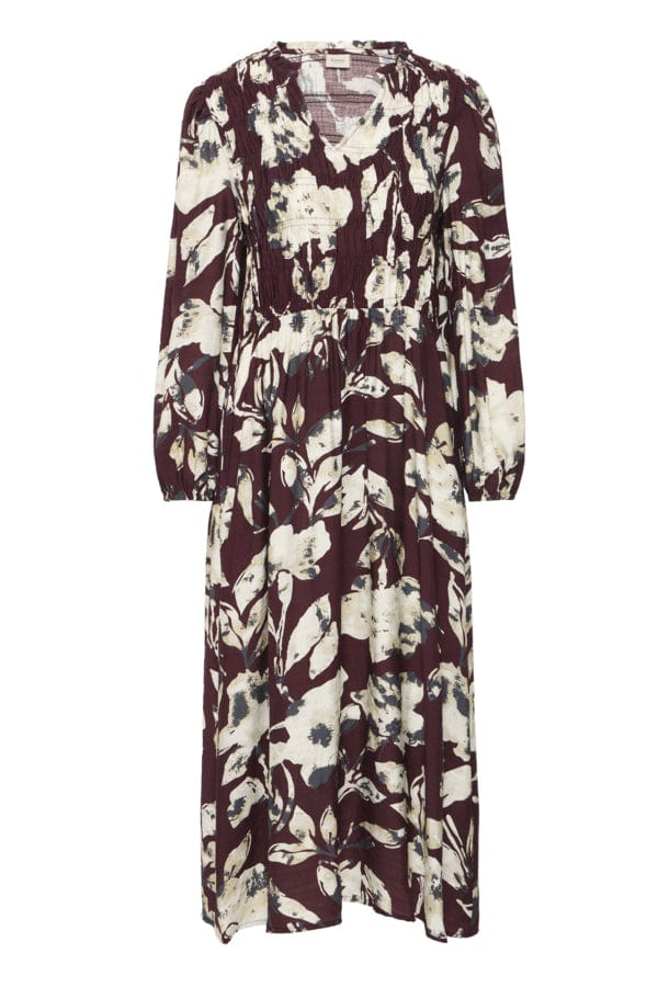 Fransa Shirred Midi Dress Multi