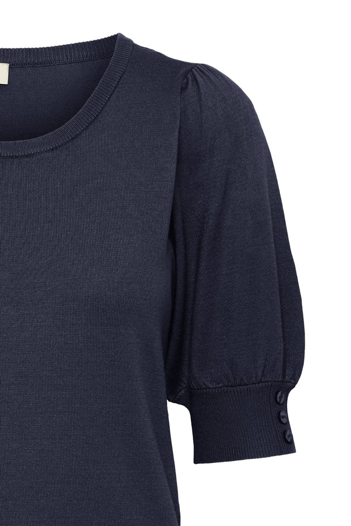Fransa Short Sleeved Knit Navy