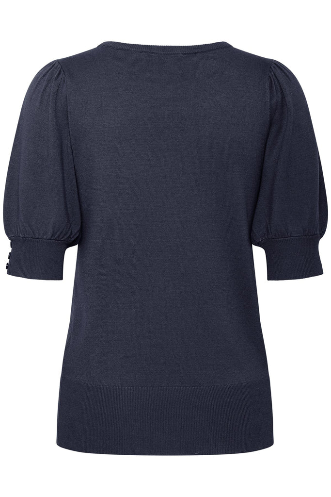 Fransa Short Sleeved Knit Navy