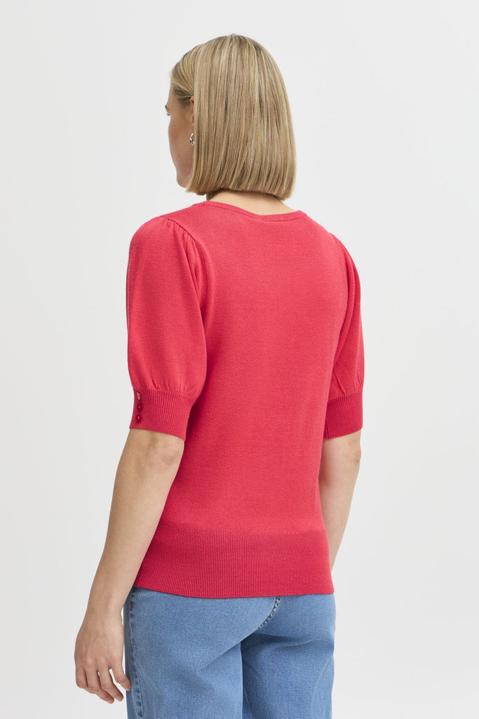 Fransa Short Sleeved Top Teaberry