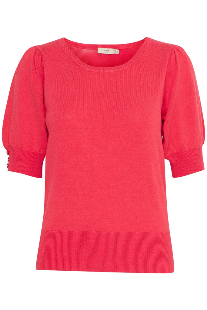 Fransa Short Sleeved Top Teaberry