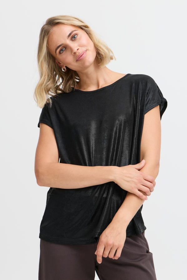 Fransa Slinky Top Black