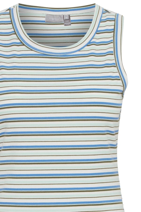 Fransa Stripe Vest Top Multi