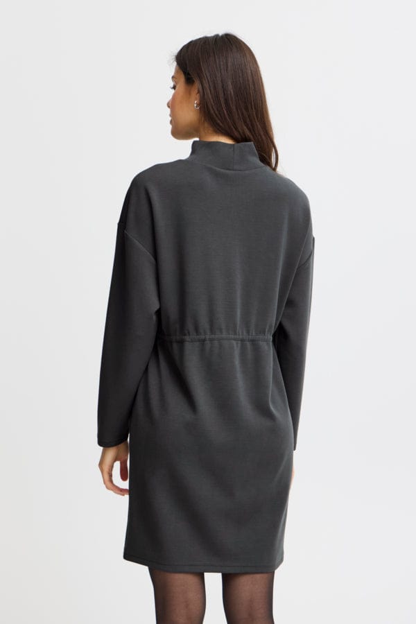 Fransa Sweater Dress Charcoal Grey