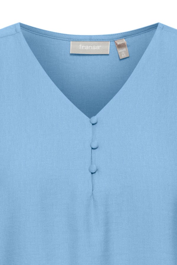 Fransa Top Cornflower Blue
