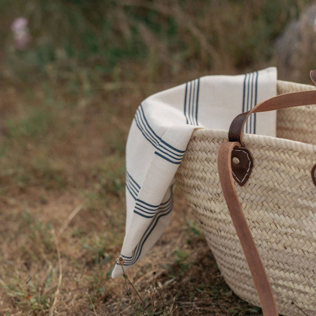 HandmadeBestSeller - STRAW BAG Handmade with leather - French market bag